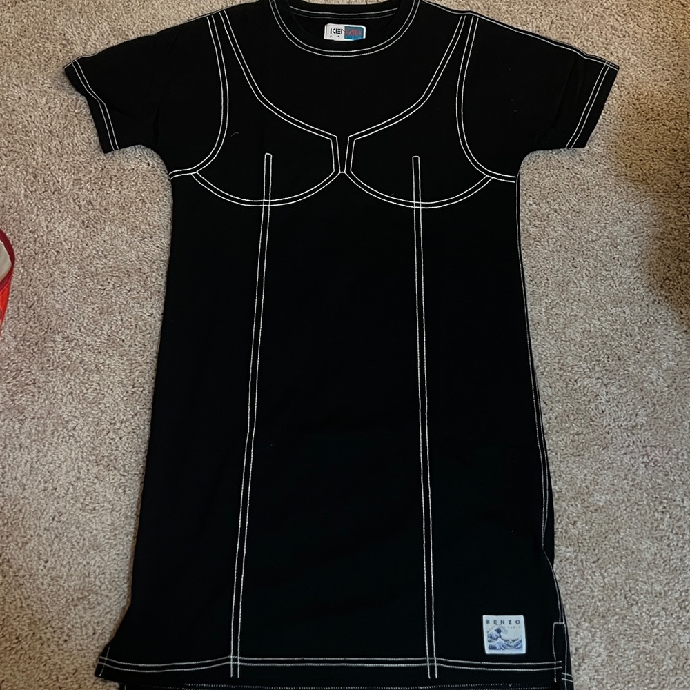 KENZO shirt dress woman in dark blue fashion designed